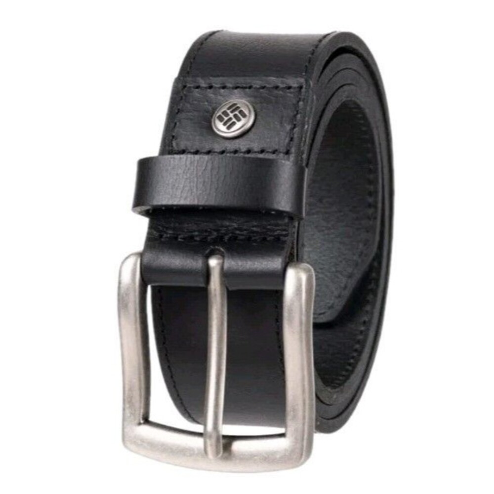 Columbia Men's Genuine Leather Belt, Black M (32-34)